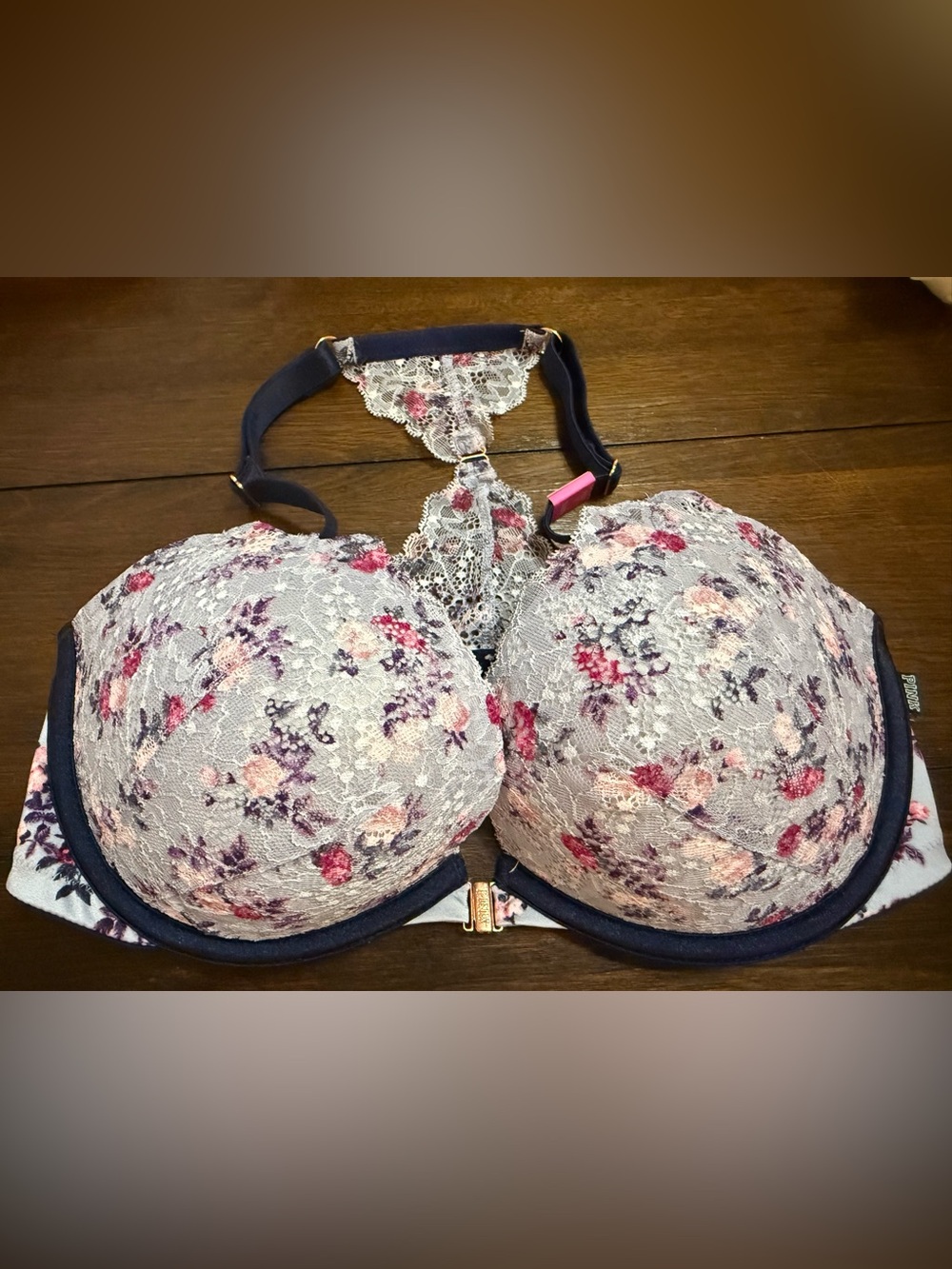 Victoria's Secret Pink Wear
Everywhere Push-Up Bra
Racerback Floral 34 DD NWT
